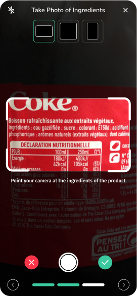 Scanned product ingredients in the Mamori app